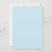 Invitation Mariage Floral Douceur Bleu Corail (Dos)