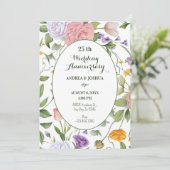 Invitation Mariage floral doux (Debout devant)