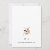 Invitation Mariage floral doux blanc 3 (Dos)