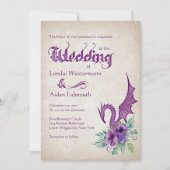 Invitation Mariage Floral Dragon (Devant)