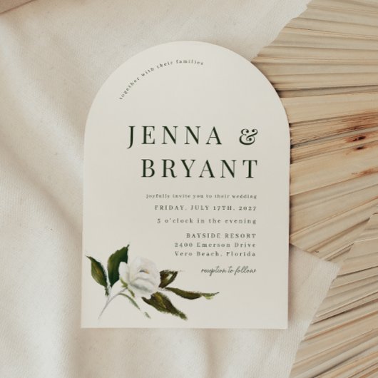 Invitation MARIAGE Floral du jardin VERDURE