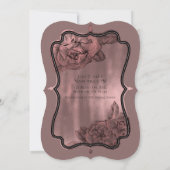 Invitation Mariage floral Dusty Rose Rose Or Élégant Glam (Dos)