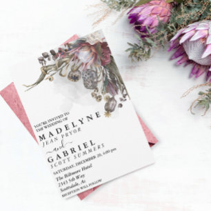 Invitation Mariage floral effrayant Halloween gothique automn