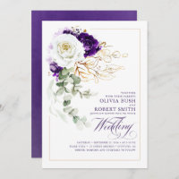 Mariage floral Eggplant Purple Royal Chic Boho