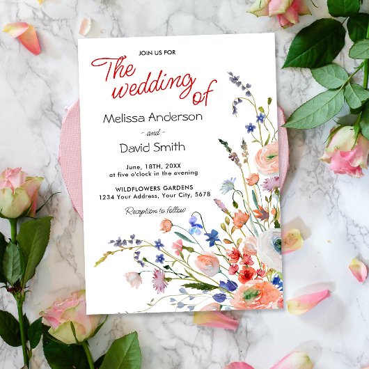 Invitation Mariage Floral Élégant