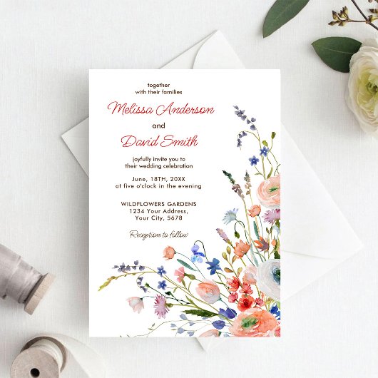 Invitation Mariage Floral Élégant