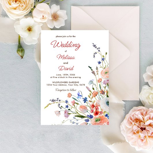 Invitation Mariage Floral Élégant