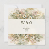 Invitation Mariage Floral Élégant avec Hydrangea Blanc (Dos)