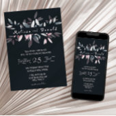 Invitation Mariage floral élégant de couleur douce de la mari