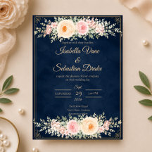 Mariage Floral Élégant en Nuit Bleue