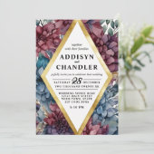 Invitation Mariage floral élégant enchanté (Debout devant)
