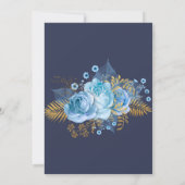 Invitation Mariage FLORAL ÉLÉGANT MARINE OR LILAC (Dos)