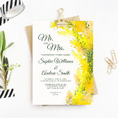Invitation Mariage Floral Élégant Mimosa