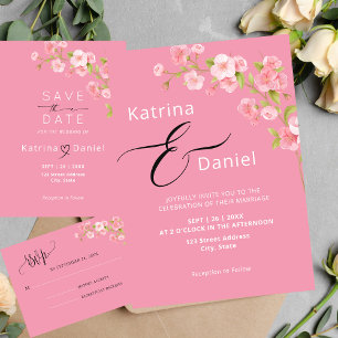 Invitation Mariage floral élégant moderne