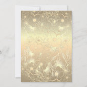 Invitation Mariage Floral Emerald Green Gold (Dos)