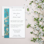 Invitation Mariage floral en fleurs d'amandes<br><div class="desc">Un faire-part de mariage fleuri avec la peinture fine d'art de Vincent van Gogh,  Blossoming Almond Tree (1890) sur un arrière - plan blanc. Customisez avec vos informations de mariage.</div>