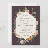Invitation Mariage floral en fleurs rustiques (Devant)