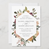 Invitation Mariage floral en fleurs rustiques (Devant)