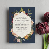Invitation Mariage floral en fleurs rustiques