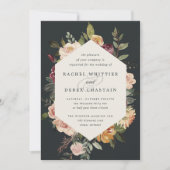 Invitation Mariage floral en fleurs rustiques (Devant)
