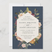 Invitation Mariage floral en fleurs rustiques (Devant)
