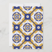 Invitation Mariage Floral en mosaïque mexicaine (Dos)