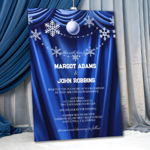 Invitation Mariage floral en soie d'hiver