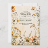 Invitation Mariage Floral en Terracotta (Devant)