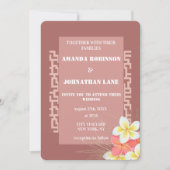 Invitation Mariage Floral en terre cuite moderne (Devant)
