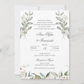Invitation Mariage Floral Espagnol (Devant)
