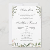 Invitation Mariage Floral Espagnol (Devant)