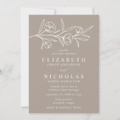 Invitation Mariage floral esquissé (Devant)