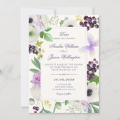 Invitation Mariage floral esthétique (Devant)