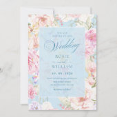 Invitation Mariage floral esthétique (Devant)