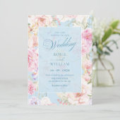 Invitation Mariage floral esthétique (Debout devant)