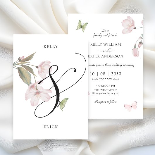 Invitation Mariage floral esthétique