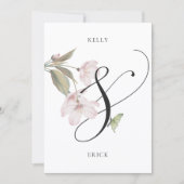 Invitation Mariage floral esthétique (Devant)