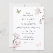 Invitation Mariage floral esthétique (Dos)