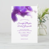 Invitation Mariage floral et élégant violet orchidée (Debout devant)