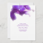 Invitation Mariage floral et élégant violet orchidée (Dos)