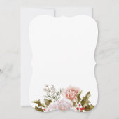 Invitation Mariage Floral et Evergreen d'Hiver Romantique (Dos)