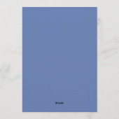 Invitation Mariage Floral Éthéré Bleu (Dos)