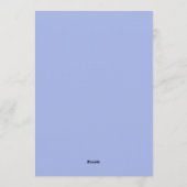 Invitation Mariage Floral Fantaisie Hydrangea Bleu (Dos)