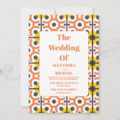 Invitation Mariage Floral Fiesta Folkart mexicain (Devant)