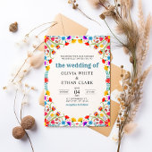 Invitation Mariage Floral Fiesta mexicain