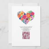 Invitation Mariage Floral Fiesta RSVP Code QR (Dos)
