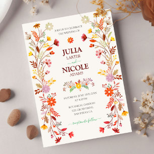 Invitation Mariage Floral Fiesta Talavera Mexicain Tendance