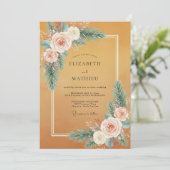 Invitation Mariage Floral Fleur de Pêcher (Debout devant)