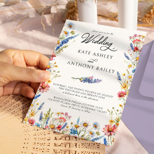 Invitation Mariage Floral Fleur des Champs Campagnard