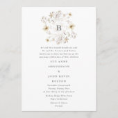 Invitation Mariage floral Fleur sauvage élégant de printemps (Devant)